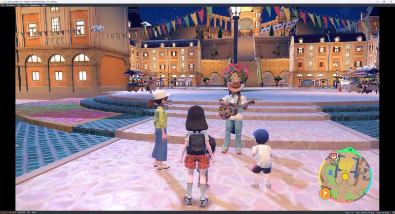 If you ask why all pics are in the same area, it's one of the best benchmarking spots. Normal accuracy on the left, High accuracy on the right (Pokémon Scarlet)